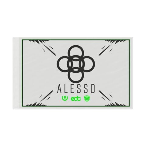 Alesso rave flag — alesso interlocking, off white