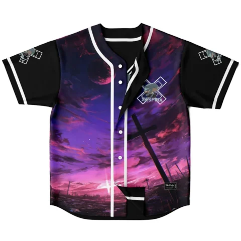 Anime Sunset Reversible Baseball Jersey — view 1